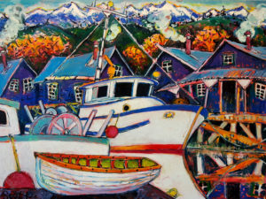 Brain Scott Fine Arts Canadian Oil Painter Fin Slough 30 x 40 2900