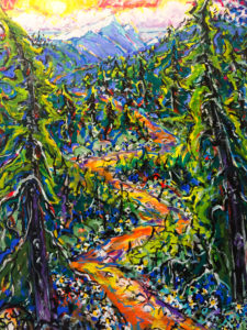 Brian Scott Fine Arts Candian Oil Painter-Forest Trail 30 x 40