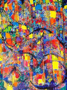 Brian Scott Fine Arts Canadian Oil Painter-Bird Forms Abstraction 48 x 60 inches