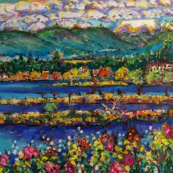 Brian Scott Fine Arts Canadian Oil Painter-Comox Estuary 30 x 40 inches
