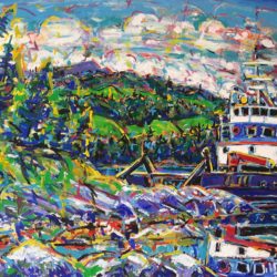 Brian Scott Fine Arts Canadian Oil Painter-Orchard Bay Quadra Island 30 x 40 inches