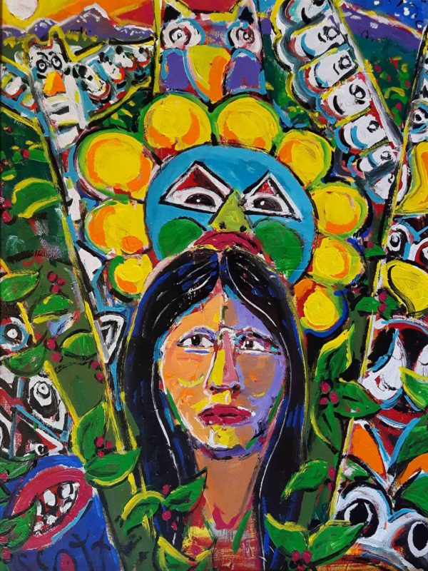 Brian Scott Fine Arts Candian Oil Painter-First Nation Sun 30 x 40 inches