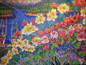 Brain Scott Fine Arts Canadian Oil Painter-Gibson Gardens-Tofino BC 30 x 40