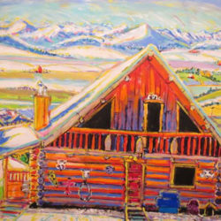 Brain Scott Fine Arts Canadian Oil Painter-Tree House-Sheldons Retreat 30 x 40
