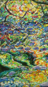Brain Scott Fine Arts Canadian Oil Painter-Vancouver Island River Colours 36 x 48
