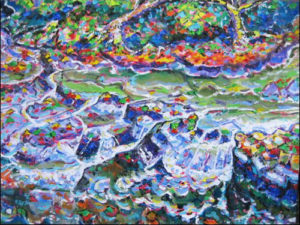 Brain Scott Fine Arts Canadian Oil Painter-Waterfall Perspective 30 x 40