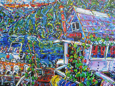 Brain Scott Fine Arts Canadian Oil Painter-West Coast Tail-Nitnat Narrows 24 x 48