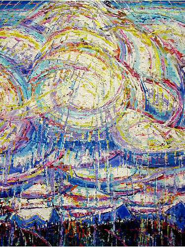 Brain Scott Fine Arts Canadian Oil Painter-Clouds Burst 48 x 60
