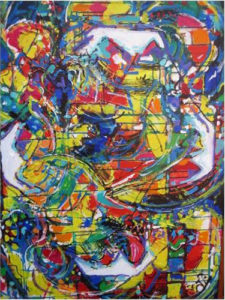 Brain Scott Fine Arts Canadian Oil Painter-Comox Glacier Abstraction 36 x 48