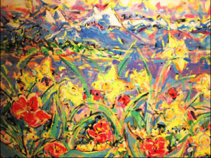 Brain Scott Fine Arts Canadian Oil Painter-Gulf Islands Spring 24 x 36