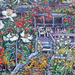 Brain Scott Fine Arts Canadian Oil Painter-Hillary Brown Garden 24 x 30