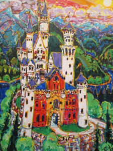Brain Scott Fine Arts Canadian Oil Painter-King Ludwigs Castle-Bavaria 30 x 40