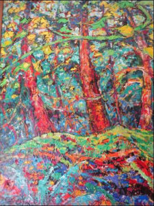 Brain Scott Fine Arts Canadian Oil Painter-Rainforest Trail 30 x 40