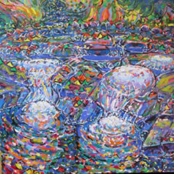 Brain Scott Fine Arts Canadian Oil Painter-River Colours 36 x 36