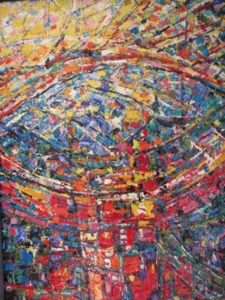 Brain Scott Fine Arts Canadian Oil Painter-Super Bowl Abstraction 36 x 48