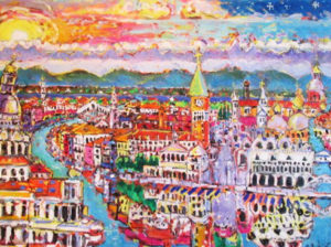 Brain Scott Fine Arts Canadian Oil Painter-Venice Panorama 36 x 48